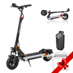 Kukirin M4 Max Urban Electric Scooter with 800W, 48V 18.2Ah, 45km/h, 10 Tires, Disc Brakes, Full Suspension, 8-Light System, LED Meter, IP54 M4Max+Bag (Split Up) valge