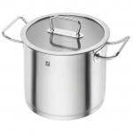 Marmite Haute - ZWILLING - Pro 24 cm - Acier inox 18/10 - Fond SIGMA Classic+ - Couvercle en verre