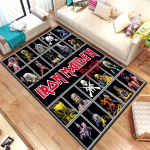 Band I-Iron M-Maidens Vaip Joogimatt Elutuba Magamistuba Kaunistus Kodukontor Hotelli Sissep&auml;&auml;s Libisemisvastane Ala Flanellvaip Kingitus 80x120cm