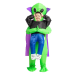 Halloweeni tulnuka kummituse t&auml;ispuhutav kost&uuml;&uuml;m - Piiratud koguses lavashowde ja pidude jaoks Child 125-150cm green