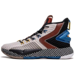 Anta Crazy 3 Cushioning Slip Resistant Abrasion Resistant High top Basketball Shoes Men's White Red 11941606-8 39 gray