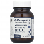 Metagenics, D3-vitamiin 5000 + K, 60 pehmet geeli