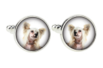 Chinese Crested Dog, Puff - cufflinks, a shirt accessory, a shirt pendant from the Art-Dog brand