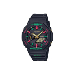 CASIO Meeste vedelkristall/analoog topeltn&auml;iduga seeria Must kell GA-2100TH-1A GA-2100TH-1A Black