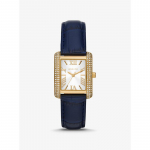 Michael Kors Mini Emery Pav&eacute; Kuldse Tooni ja Krokodillimustriga Nahast K&auml;ekell MK2982 tumesinine