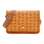 MCM Klassik Visetos Monogramm Klapiga Nahast Messenger Bag Meeste kotid Pruun Konjak MMMAAKC02CO001 Basic Set (Bag+Dust Bag)
