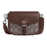 Coach Amelia 17 Signature Hobuse ja Vankri Logoga Nahast ja Signature Jacquard Kangast &Otilde;la Crossbody Kott V&auml;ike Unisex kotid CU982-SVS8S Basic Set (Bag+Dust Bag)