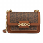Michael Kors Heather Metallist Kaunistusega Klapiga Disain Faux Nahast T&otilde;mblukuga &Otilde;lakott Naiste kotid Tume pruun Tammepruun 30R4G7HL3B-BRN-LUGGAGE Basic Set (Bag+Dust Bag)