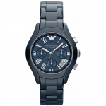 Emporio Armani Valente Keskmiselt Sinine Keraamiline/Sinine Meeste Kronograaf Kvartsikell AR1470 sinine