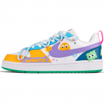 Nike Court Borough Cute Graffiti, Multicolor Candy Red Eye Low top Skateboard Shoes GS Yellow Purple FQ8373-902(TeamF-) 38.5