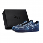 Nike Air Force 1 Kiiresti kuivavad L&ouml;&ouml;gikindlad Madalad Rula Kingad Unisex Must Sinine CW2288-001(Team80-S-BOX) 44