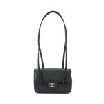 Chanel 26p Kuldse Sildiga Double C Logo Pika K&auml;epidemega Teraviljast Reljeefne L&auml;ikiv Vasikanahast Kuldse Metalliga K&auml;es Kanna v&otilde;i &Otilde;lakott Mini Naiste Must Basic+Dust Bag must