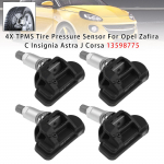 4X TPMS Rehvir&otilde;huandur Opel Zafira C Insignia Astra J Corsa 13598775 jaoks