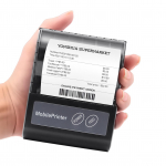 Kaasaskantav BT 80mm termiline vastuv&otilde;tuprinter isiklik miniarve POS mobiilne printer koos laetavaga must