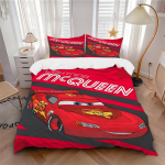 3 tk Blixt McQueeniga tr&uuml;kitud voodipesukomplekt,(Sisaldab 1 tekikotti ja 2 padjap&uuml;&uuml;ri, tekk ei kuulu komplekti) yy250814064 200x200cm red