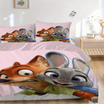 3 tk Zootopia Nick & Judy Prinditud Tekikott Komplekt Pehme ja Mugav Tekikott Magamistoa, K&uuml;lalistetoa Voodipesu Komplekti S102 135x200cm
