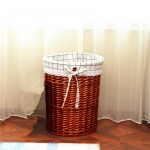 P&otilde;imitud pesukorv Mustade riiete korv Koduseks kasutamiseks R&otilde;ivaste hoiukorv Kaetud p&otilde;imitud korv Kuumapoti restorani jaoks Small size 31cm opening 36cm height