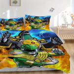 3 tk Power Rangers Dino Charge Roheline Ranger Prindiga Kattekomplekt &Uuml;lipehme, Hingav ja Mugav Voodipesu Stiilse Disainiga Magamistuppa ja K&uuml;lalistele 135x200cm
