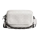 Coach Charter 24 Magnetilise Kl&otilde;psuga Tasku Signatuurkattega L&otilde;uend ja Vasikanahast Crossbody Kott Keskmine Meeste Crossbody Kott Valge CR712-XTP Basic Set (Bag+Dust Bag)