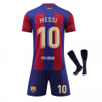 Barcelona Messi laste jalgpallis&auml;rgi komplekt, sinine-valge, hingav kiiresti kuivav, noorte suurus 110-120 CM sinine