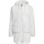 Adidas Parka Kootud Jakk Mugav Spordikasual Kapuutsiga Pikkade Varrukatega Jakk Mantel Unisex T&auml;piline Hall Valge HE9925 M