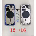 Asendus 12 Muuda 16 T&auml;ielikult Tagumine Aku Ukse Kate Korpuse 12 Sarnaselt 16 Muuda Kokkupanekuks iPhone 12-le 16-ks 12 DIY 16 12 to 16 White