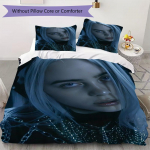 Billie Eilish Muster Voodipesu Tekikott Tekikate Padjap&uuml;&uuml;r Kodu Kaunistus S&uuml;nnip&auml;evakingitus (1 * tekikott + 14 * padjap&uuml;&uuml;r ilma t&auml;idiseta) 135x200cm