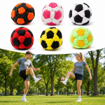 6 tk pehmest kangast jalgpallistiilis palli algajatele ja vabaaja m&auml;nguks Freestyle Footbag komplekt sise- ja v&auml;listingimustes kasutamiseks One Size