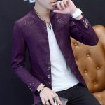 Hiina stiilis meeste Slim Fit bleiser Meeste disain Suures suuruses tuunika Meeste vabaaja meeste Slim Fit &uuml;likond jakk laulja kost&uuml;&uuml;m 6XL 5XL M