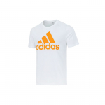 Adidas Sport &Uuml;mmarguse kaelusega L&uuml;hikeste varrukatega T-s&auml;rk Logotr&uuml;kiga Meeste Topid Valge H12173 S