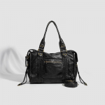 Retro mootorratta kott, &uuml;hekordne &otilde;lakott, crossbody kott, suur mahutavusega kott naistele, pestud kott must