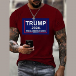 Donald Trumpi Toetaja Meeste T-s&auml;rgid R&otilde;ivad Mood Kirjad Tr&uuml;kk Uus Meeste 3D Topid T-s&auml;rk S punane