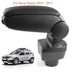 Dacia Duster 2010 - 2017 jaoks K&auml;etugi K&auml;etugi Keskkonsooli kast Must nahk Originaal sobivus LHD Auto siseosad black