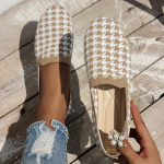 Naiste lamedad tossud 2024 Uued Kevadised Kootud Libisevad Mokassiinid Loafers Hingavad V&otilde;rk Lolita Kingad Naiste Tossud Zapatos De Mujer 36 khaki