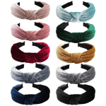 10 tk peapaela naistele, moodsad s&otilde;lmitud peapaelad, hingavad laiad juuksepaelad, juukser&otilde;ngad, peapaelad moeks Pack of 10 black