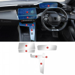 TPU Kaitsekile Peugeot 408 2023-2025 Salongi Kriimustusvastane L&auml;bipaistev Kleebis Set / Matte transparent / RHD must