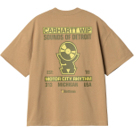Carhartt WIP SS25 L&uuml;hikeste varrukatega Harttronix T-s&auml;rk Lahtine l&otilde;ige Tagak&uuml;ljel logotr&uuml;kk &Uuml;mar kaelus L&uuml;hikeste varrukatega T-s&auml;rk Meeste pealisr&otilde;ivad Pruun I034395-07E-XX L gray