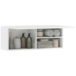 Vannitoakapp, seinakapp &uuml;les avaneva uksega, gaasivedruga, riiuliga, 80 x 25 x 30 cm, Valge 80 x 25 x 30 cm valge