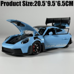 1:24 Porsche 911 Gt3 Rs 992 P&otilde;lvkonna Gt Spordauto Sulamist Metallist Valatud Mudelauto K&otilde;rge Simulatsiooniga S&otilde;iduk Kodu Trendikad Kaunistused black