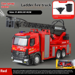 Suur 1:18 Tuleauto Sulamist Veepaakauto Valatud Mudel Simulatsioonheli ja valgusega M&auml;nguasi Laste S&uuml;nnip&auml;evakingitus Laste M&auml;nguasjad red