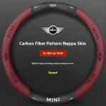 S&uuml;sinikkiust Nahast Auto Roolikate Mini Cooper S JOHN COOPER WORKS Clubman Countryman JCW F55 F56 R60 R59 zbfhp66 jaoks punane