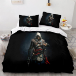 Uus m&auml;ng A-Assassin S Creed Kunst Tekikott Padjap&uuml;&uuml;r Voodipesukomplekt Lapsed Poiss Magamistoa Kaunistus Kingitus &Uuml;ksik Kahekordne Suur Suurus 135X200cm