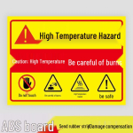 K&otilde;rge temperatuuri hoiatusm&auml;rk: Ettevaatust - Kuum pind, &Auml;rge puudutage, V&auml;ltige p&otilde;letusi. High Temperature Danger (ABS) - 30x40cm
