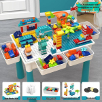 Mitmeotstarbeline suurte osakestega ehitusplokkide laud lastele: Haridusm&auml;nguasi poistele, t&uuml;drukutele ja beebidele Multifunctional Building Blocks multi