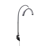 16-tolline LED poolkuu ilulamp lauaklambriga 20W k&uuml;&uuml;nte ripsmete t&auml;itevalgusti 360 kraadi p&ouml;&ouml;ratav voolik American standard black must