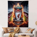 Liverpooli Jalgpalliklubi Embleem Mustriga Vaip Kodu Dekoor, Sobib Magamistuppa ja Elutuppa, Kingitus 180x230cm(70x90in)