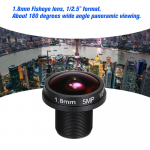1,8 mm kalasilm-objektiiv HD 5,0-megapiksline IR M12 kinnitus 1/2,5  F2.0 CCTV IP-kaamera jaoks 180-kraadise laivaatega must