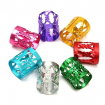 100 TK Reguleeritavad juuksemanseti punutised Punased Rohelised Sinised Purpursed H&otilde;bedased Kuldsed Juuksehelmed T&uuml;drukute Patsidele punane