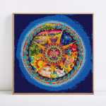 Teemantmaaling &uuml;mmarguste kividega Cartoon Teemantmosaiik Pilte kividest 30x30