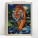 5d Teemantmaal T&auml;ispuurimise &uuml;mmargune Tiger Teemanttikandid Loomad Teemant 20X30